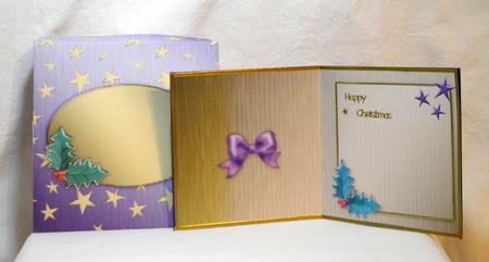 Elegant Christmas Greeting Matching Insert Square Portrait by Maurine Tapscott