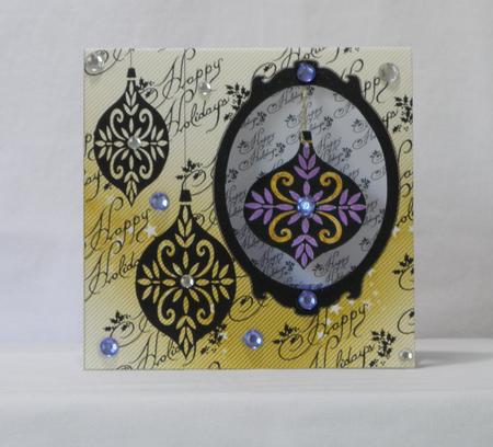 Black and White Bauble Tent Card Kit by Maurine Tapscott