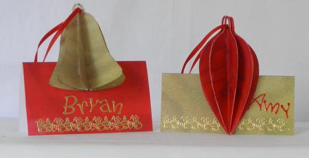 Christmas Pop Up Bell Place Setting Mat by Maurine Tapscott
