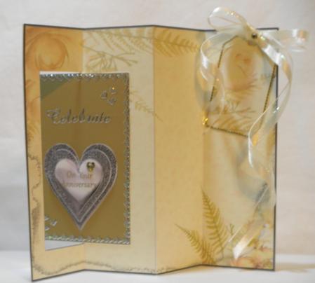 K Card Cream Roses Wedding 2 by Maurine Tapscott