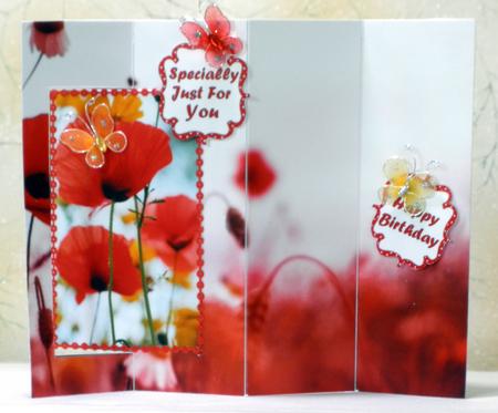 K Card Birthday Poppies Sheet 1 by Maurine Tapscott