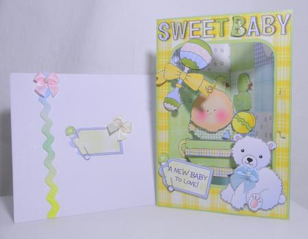 3D Corner Card Kit - Welcome New Baby Boy or Girl by Maurine Tapscott