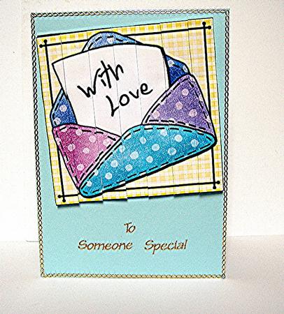 With Love Letter Quick Card with Side Stacker Topper by Maxine Jones