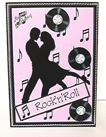 Rock 'n' Roll Pink Quick Card by Maxine Jones