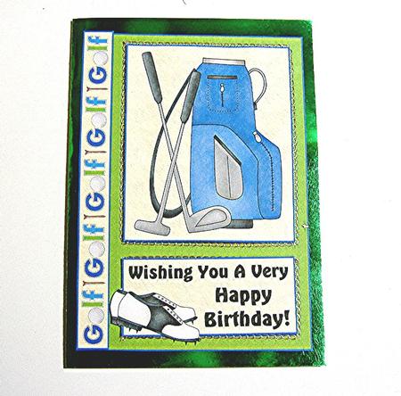 Happy Birthday Golfer_quick Card Front by Maxine Jones