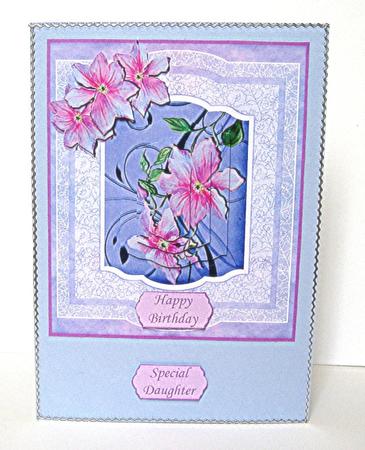 Clematis Nelly Moser 3D Topper by Maxine Jones
