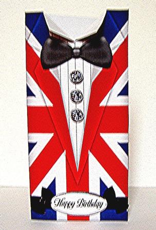 Dressed to Thrill!! Man's Quick Card with 3D Decoupage by Maxine Jones