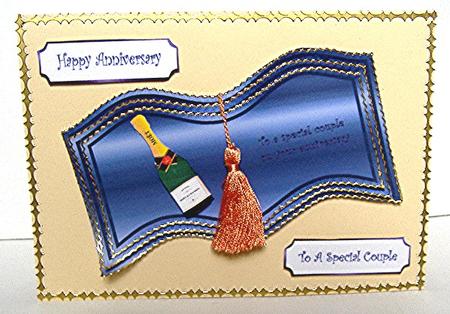 Blue Champagne Anniversary Booksheet by Maxine Jones