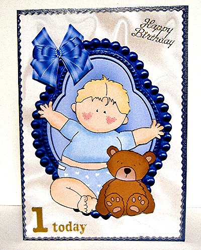 Baby Boy with Teddy by Maxine Jones