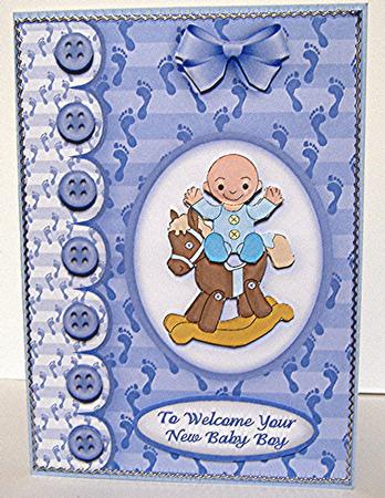 To Welcome Your New Baby Boy Step by Step Card Front by Maxine Jones