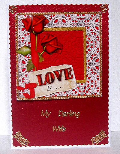 Red Rose Love Is -  One Edge Side Stacker by Maxine Jones
