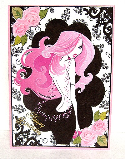 Girlie Pink!, with Pink Roses by Maxine Jones