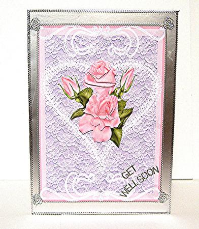 Lace Heart and Roses by Maxine Jones