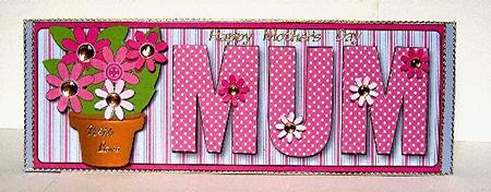Mum with Flower Pot Large Dl by Maxine Jones
