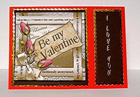 Be My Valentine Pink Rose Scallop Bottom Stacker by Maxine Jones