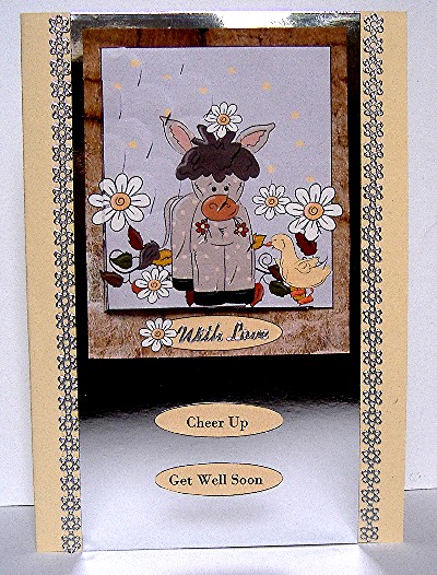 Cheer Up Horse in a Field of Flowers Use for Most Occasions by Maxine Jones