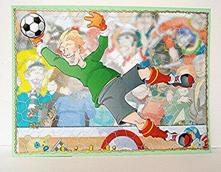 Football Dude Goalkeeper A4. by Maxine Jones