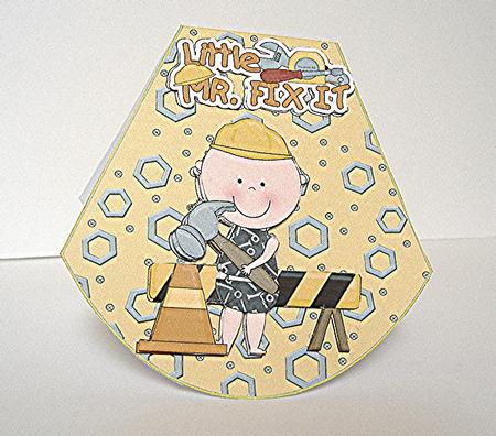 Little Mr Fix It Wobble Card by Maxine Jones