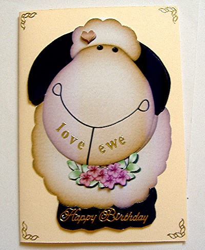 Cute Sheep Flip-up Card by Maxine Jones
