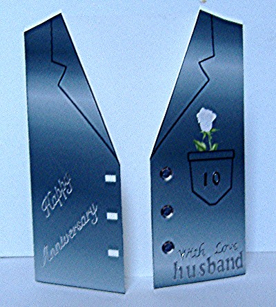 Gents Jacket Shaped Card by Maxine Jones