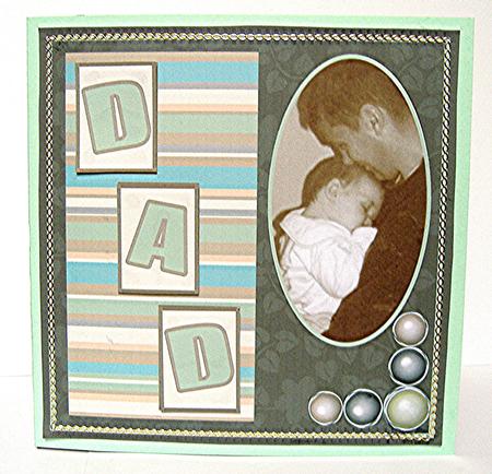 Large 8 Inch Square Dad Photo Card Front by Maxine Jones