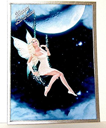 Swinging on the Moon A4 Card Sheet by Maxine Jones