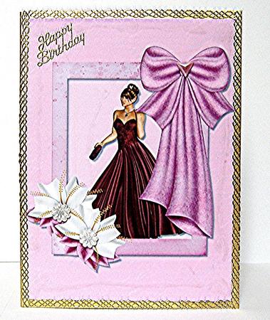 A Touch of Pink A4 Card by Maxine Jones