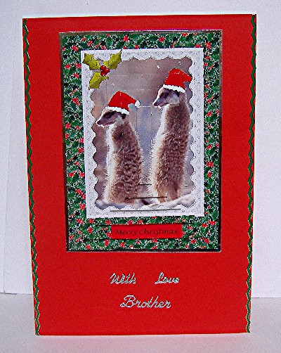Merry Xmas from the Meerkats Pyramid Sheet by Maxine Jones
