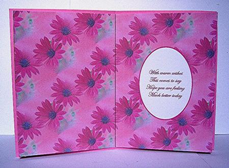 Pink Florals Get Well Insert 2 by Maxine Jones