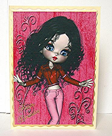 Astrid A4 Card Front by Maxine Jones