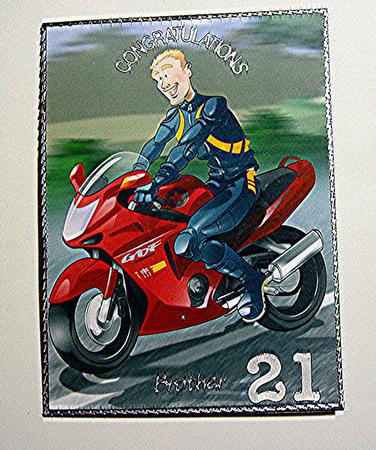 Biker Dude A4. by Maxine Jones