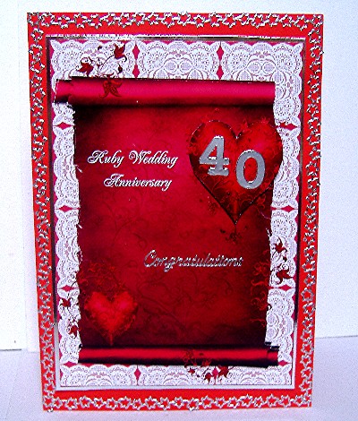 Ruby Wedding Hearts by Maxine Jones