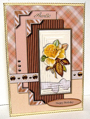 Rose Pyramid Card Front by Maxine Jones
