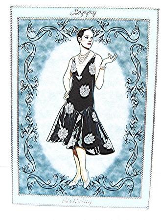 Beautiful Vintage Fashion Lady Dressed in Black by Maxine Jones