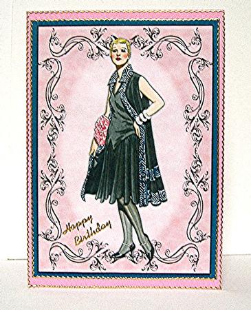 Beautiful Vintage Fashion Lady Dressed in Black by Maxine Jones