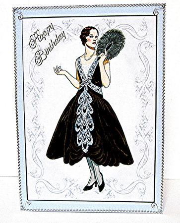 Beautiful Vintage Fashion Lady Dressed in Black by Maxine Jones