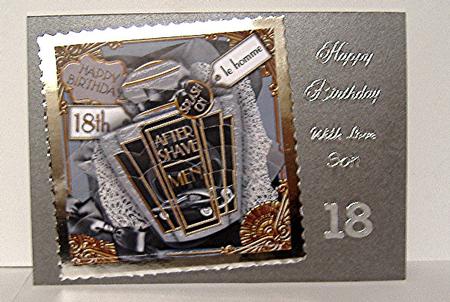 Mens Grey Aftershave 18th Birthday Scallop Bottom Stacker by Maxine Jones