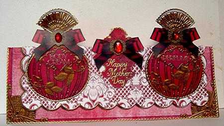 Pink Sapphire Perfumes Large Dl Ote with Decoupage Card Kit by Maxine Jones