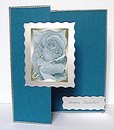 Framed Blank Card Front with Butterflies (2) by Maxine Jones