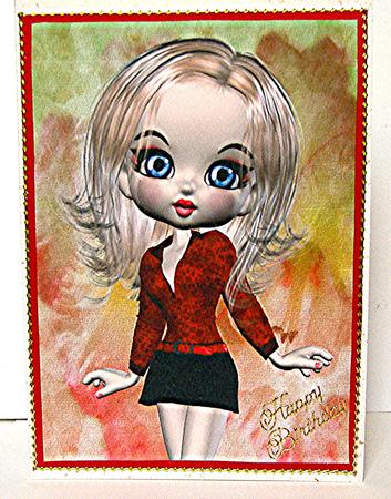 Clara A4 Card Front by Maxine Jones