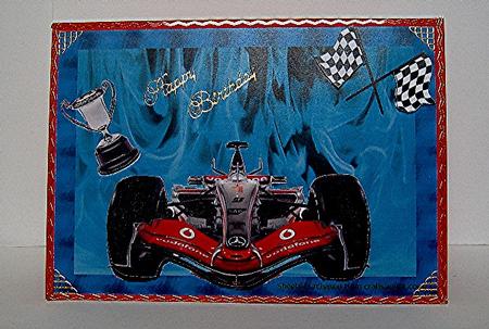 Red and Black A4 Decoupage 1 of 2 by Maxine Jones