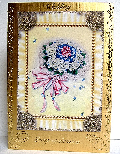 Wedding Bouquet Scallop Bottom 7x5inch Stacker by Maxine Jones