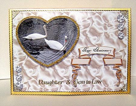 Swan Anniversary Heart by Maxine Jones