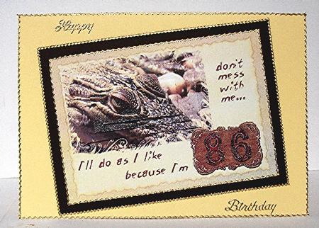 Don't Mess with Me Birthday Card for Ages 70 to 90 by Maxine Jones