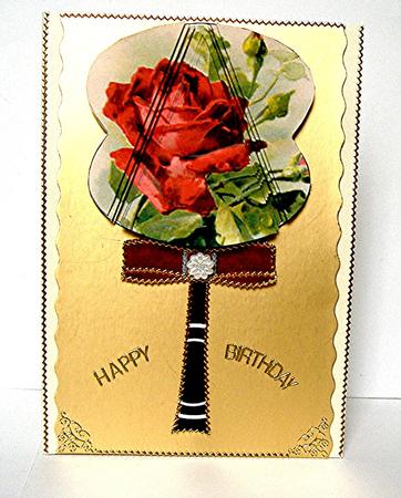 Red Rose 3D Fan Stacker Topper Sheet by Maxine Jones