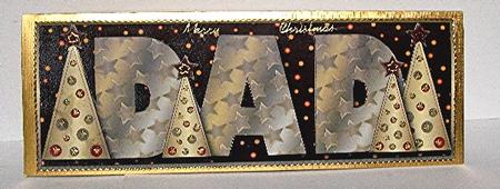 Buttons Christmas Trees Dad Large Dl (brown) by Maxine Jones