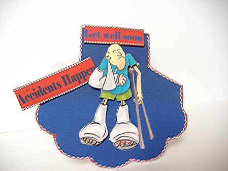 Male Get Well Soon Sorry to Hear About Your Surgery Accidents Happen Some People Are Accident Prone Rocker by Maxine Jones