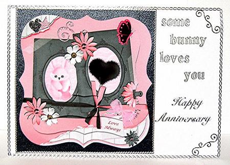 Somebunny Loves You Bracket Pyramid Card by Maxine Jones