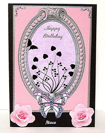 Silhouette on Pink Card Front by Maxine Jones