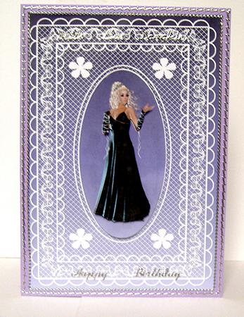 Lady in Black in Lace Frame by Maxine Jones